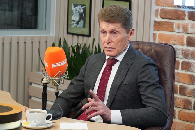 Губернатор Приморского края Олег Кожемяко на Радио «Комсомольская правда»