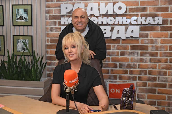 Валерия и Иосиф Пригожин в студии Радио «Комсомольская правда»