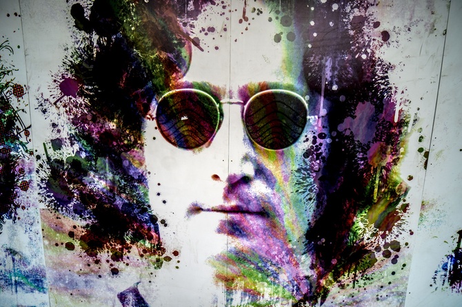 Граффити с изображением Джона Леннона