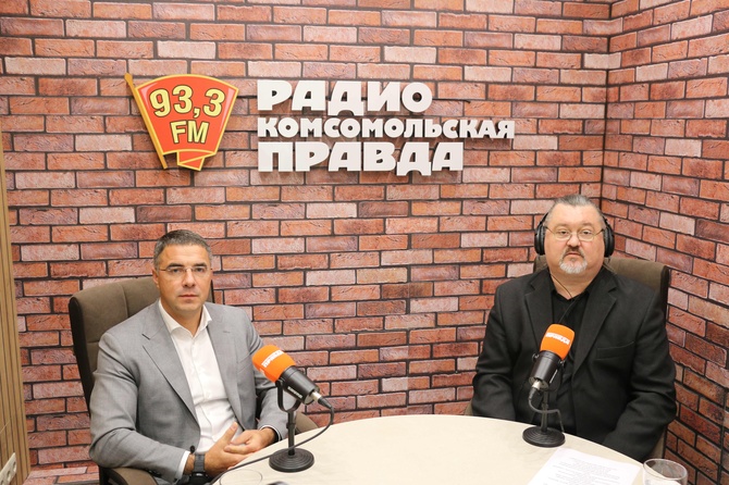 Алексей Эрк на радио «Комсомольская правда» в Туле
