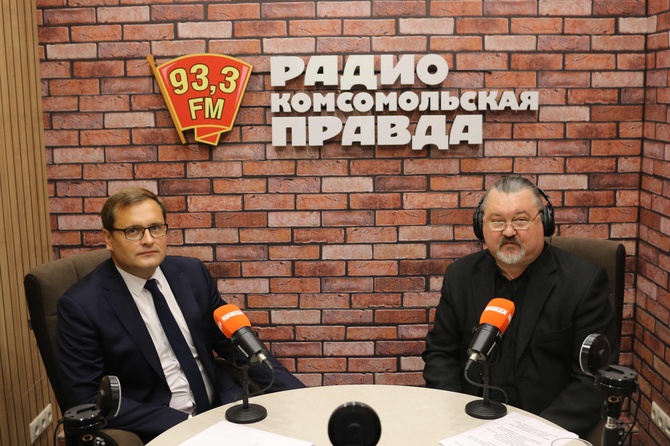 Игорь Казенный на радио «Комсомольская правда» в Туле