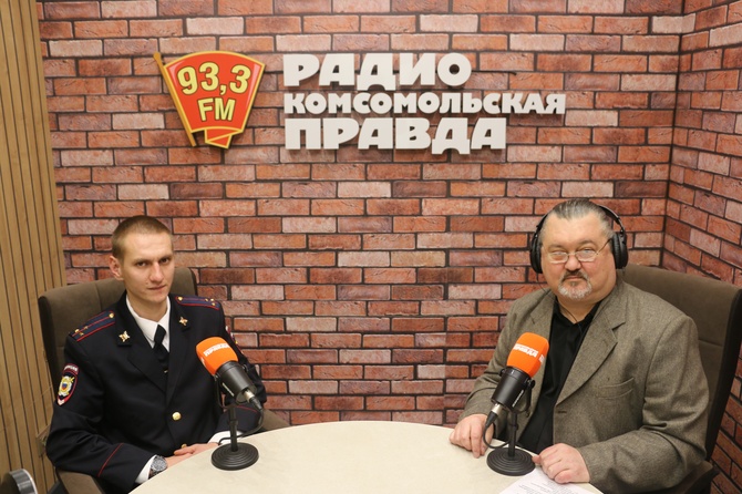 Валерий Семенов на радио «Комсомольская правда» в Туле 