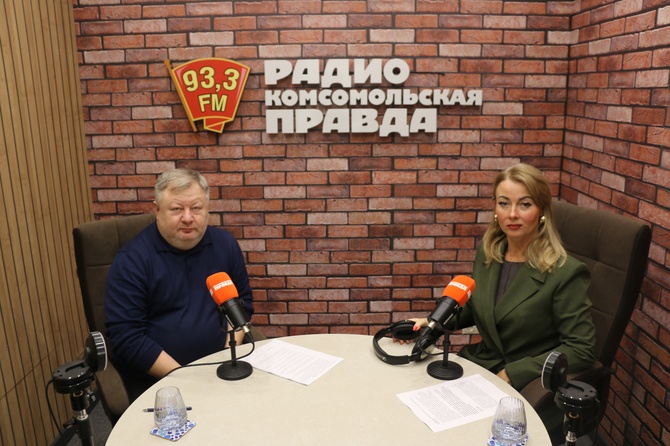 Александр Крючков на радио «Комсомольская правда» в Туле