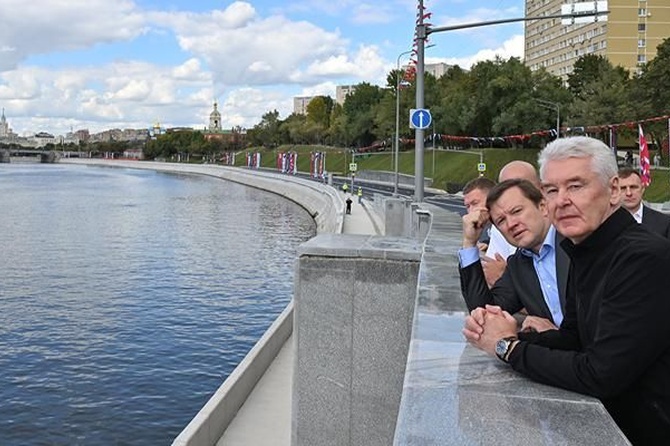 Собянин: Непрерывная линия московских набережных стала длиннее на 2,2 км