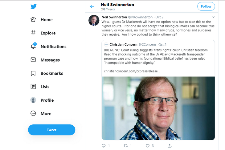Твит в защиту доктора Дэвида Маккерета Твит в защиту доктора Дэвида Маккерета