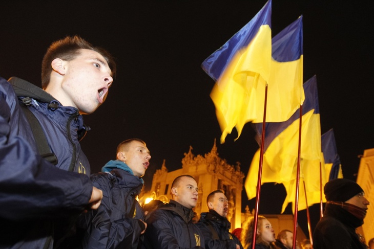 Протест в Украине против отвода войск