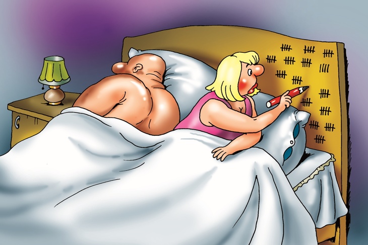 Карикатура - бессонница