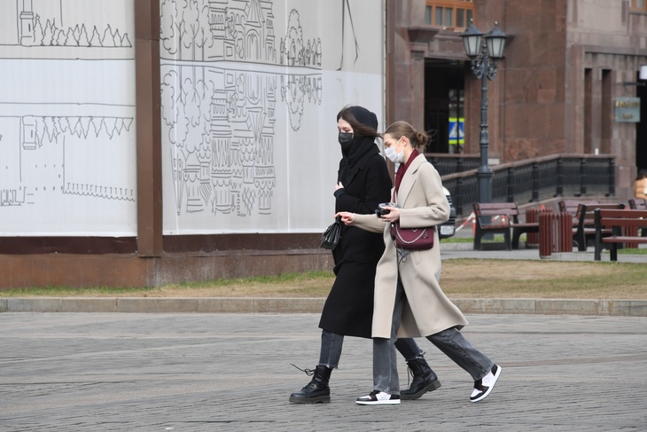 На опустевших улицах Москвы