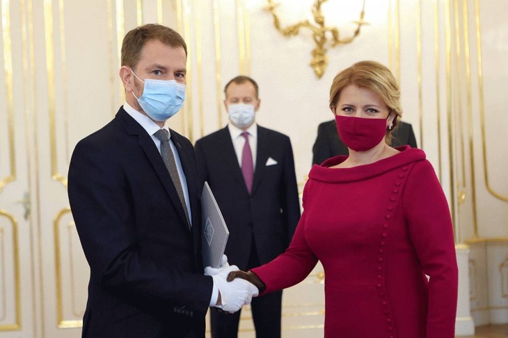 Акция «2 в 1»: президент Словакии купила маску и платье из одной ткани