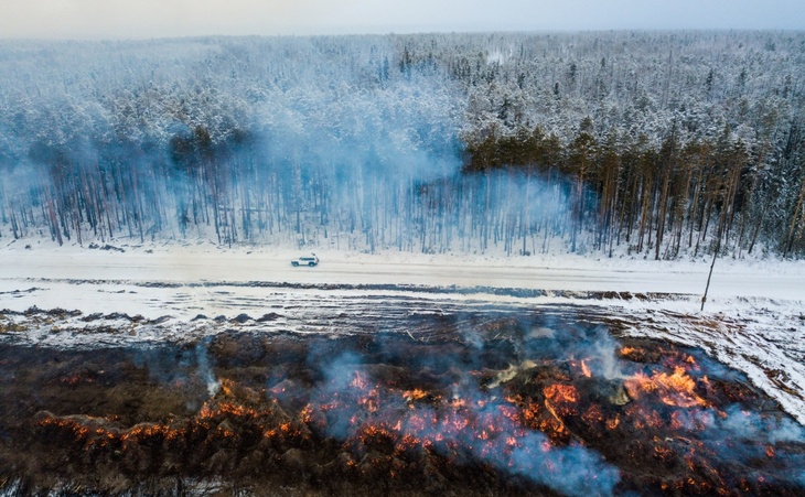 Пожар чуть не уничтожил российское село