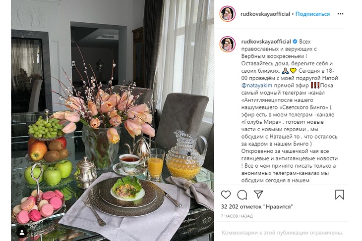 Instagram Яны Рудковской