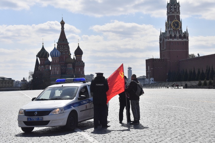 Полиция на Красной площади в Москве