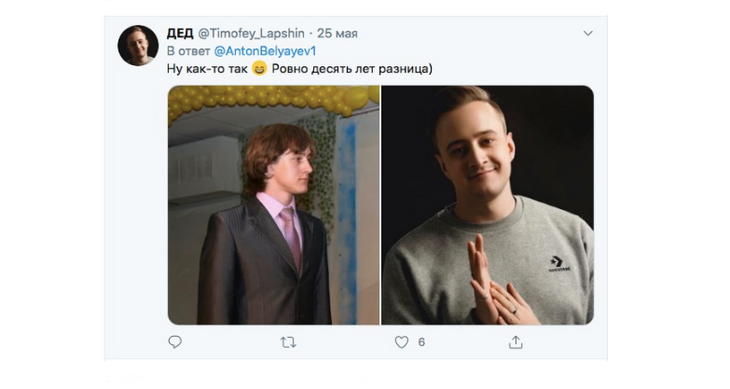 Příspěvek na Twitter od @Timofey_Lapshin