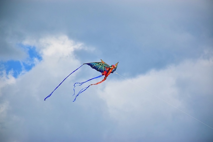 Трехлетняя девочка улетела в небо на воздушном змее