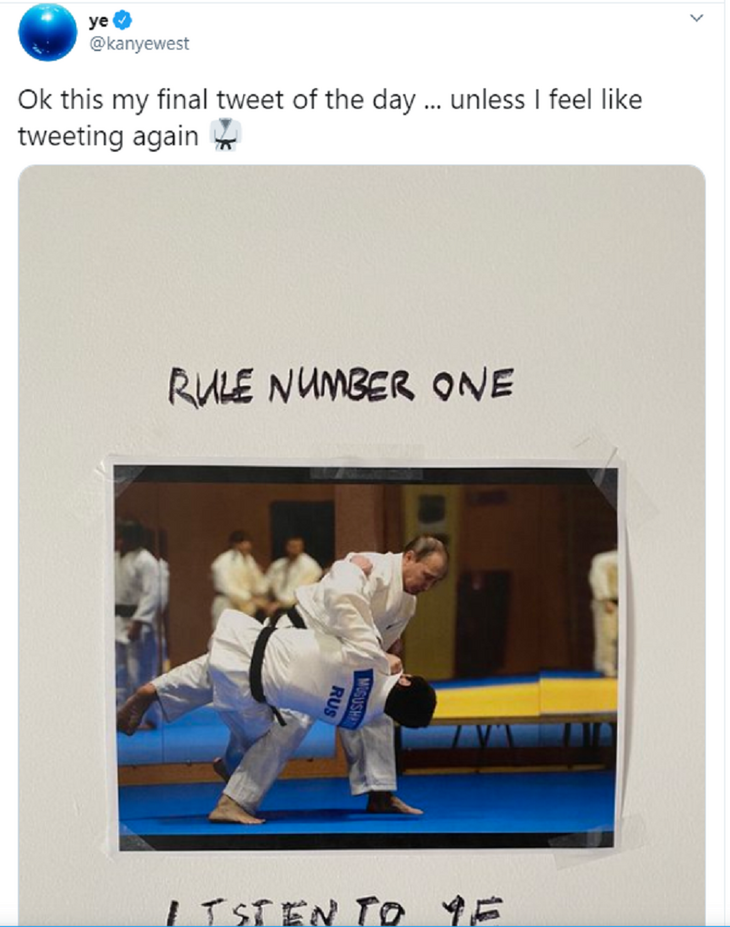 Уэст назвал себя Моисеем и освободителем рабов и запостил фото Путина Уэст назвал себя Моисеем и освободителем рабов и запостил фото Путина