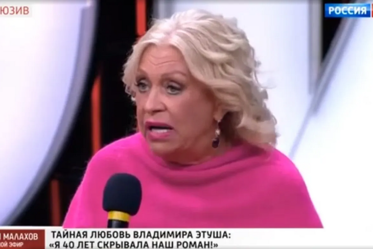 «Вы — стервятник»: любовница Этуша спровоцировала масштабный скандал на «Пусть говорят»
