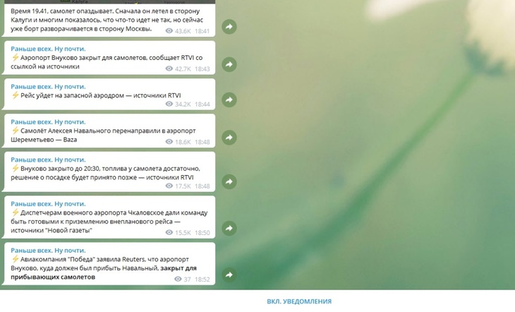 Он не прилетит: рейс с Навальным на борту во Внуково не принимают