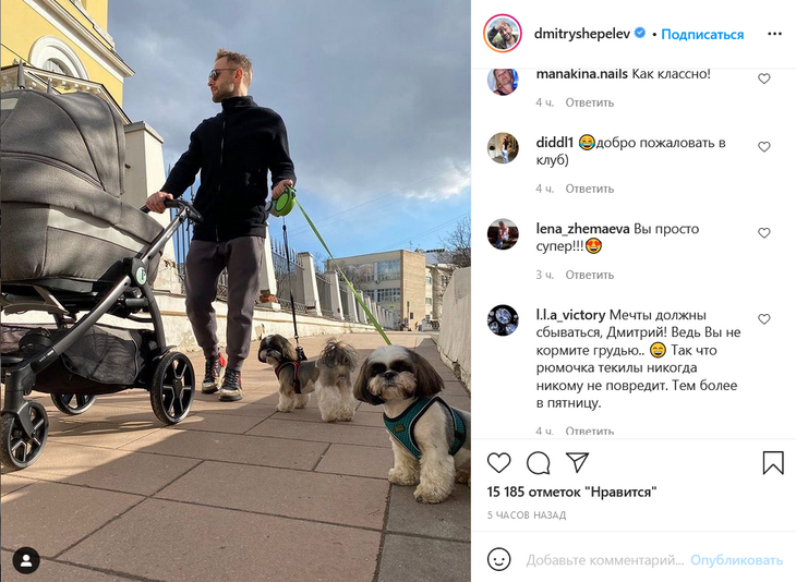 «Вы же не кормите грудью»: Шепелев вышел на улицу с детской коляской