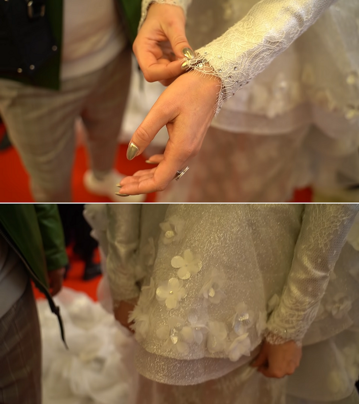 «Кружево, Swarovski, шлейф»: Бузова раскрыла тайну своего «свадебного» платья 