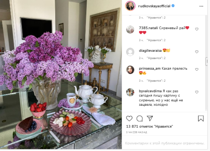 «Сиреневый рай»: Рудковская показала любимые весенние цветы