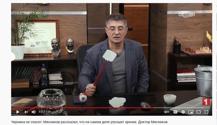 «Хоть вы ее съешьте ведро»: Мясников развеял миф о влиянии черники на зрение