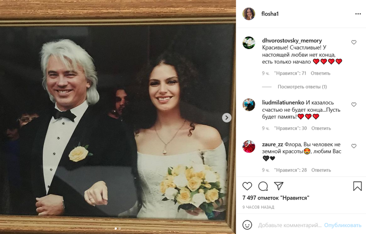 «У настоящей любви нет конца»: свадебные фотографии Хворостовского растрогали поклонников