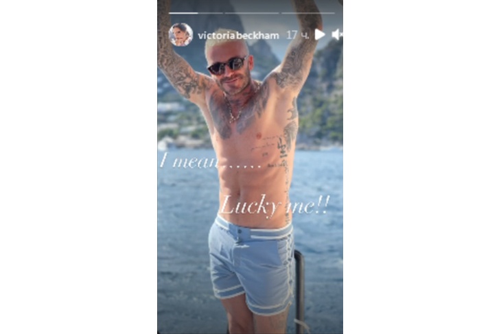 Дэвид Бекхэм показал обожаемой супруге рельефное тело с татуировками-признаниями в любви