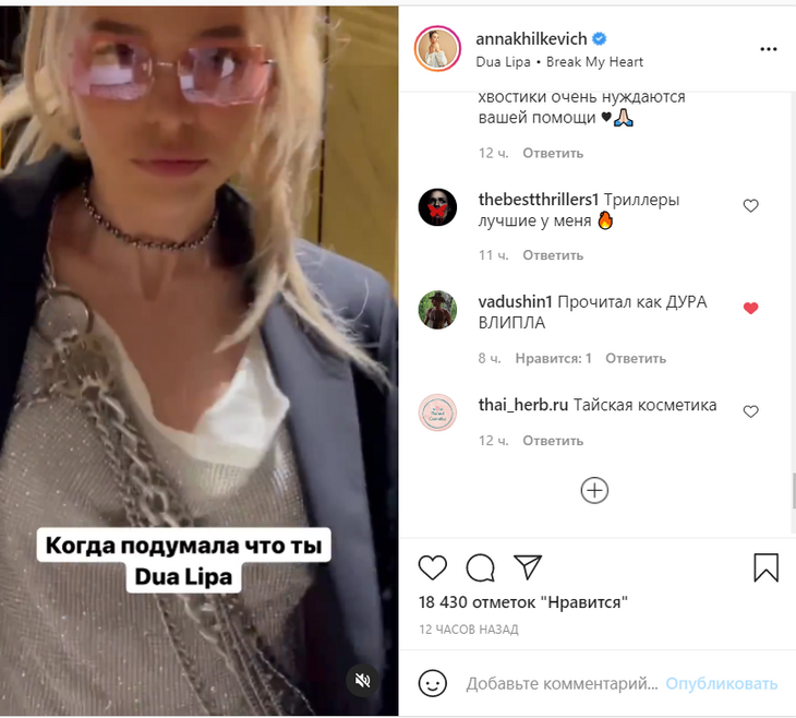 «Порнозвезда?»: Хилькевич сравнила себя с британской певицей