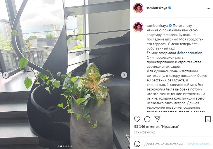 Сосны и свой сад: Самбурская похвасталась ремонтом в новой квартире с террасой в центре Москвы
