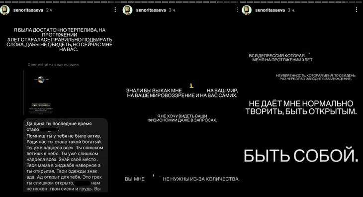 Дина Саева послала своих подписчиков в приступе гнева из-за травли