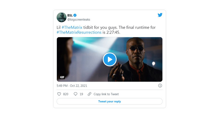 Вачовски любит длиннее: назван окончательный хронометраж новой части «Матрицы»