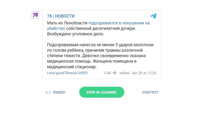 Пять ударов по голове: в Ленобласти женщина едва не убила свою 10-летнюю дочь молотком 