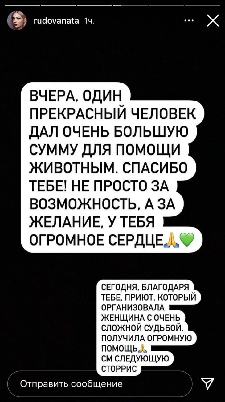 Щедрый фанат задонатил Рудовой 200 тысяч рублей