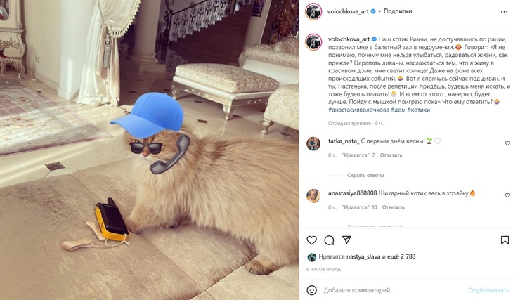 «Что ему ответить?»: Волочкова призналась, что слышит голос своего кота