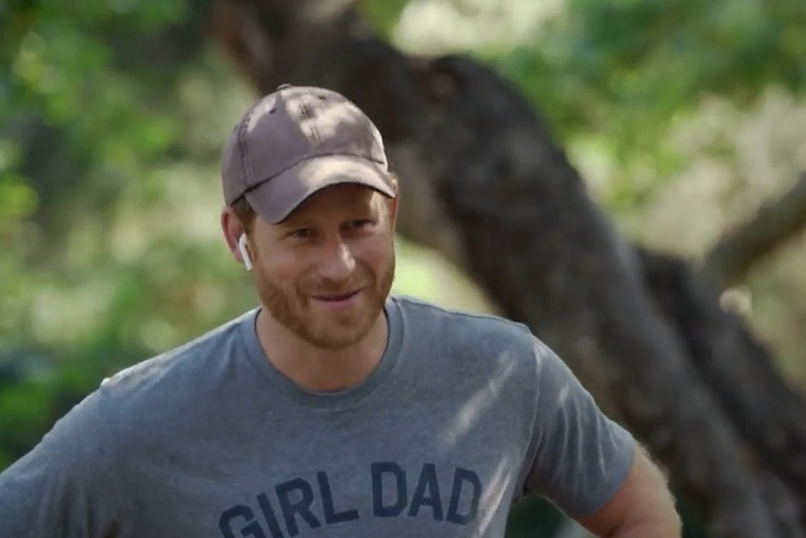 Proud to be a father: Prince Harry wore a T-shirt in honor of his daughter