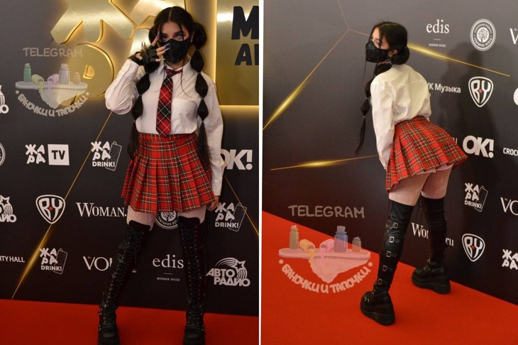 Подружка Дани Милохина в образе пошлой японской школьницы явилась на «Жара Music Awards»