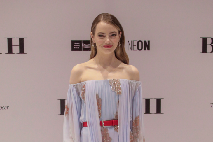 Emma Stone appeared in Athens in an ETHEREAL dress