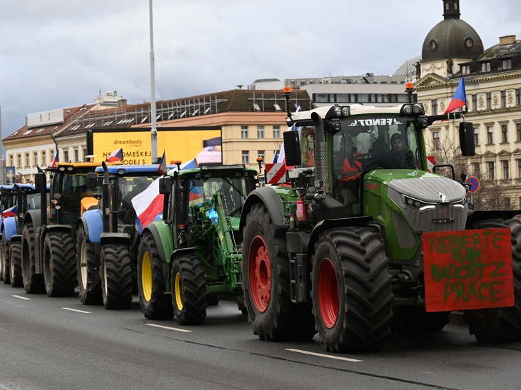 Чешские фермеры в знак протеста рассыпали навоз на набережной Праги 