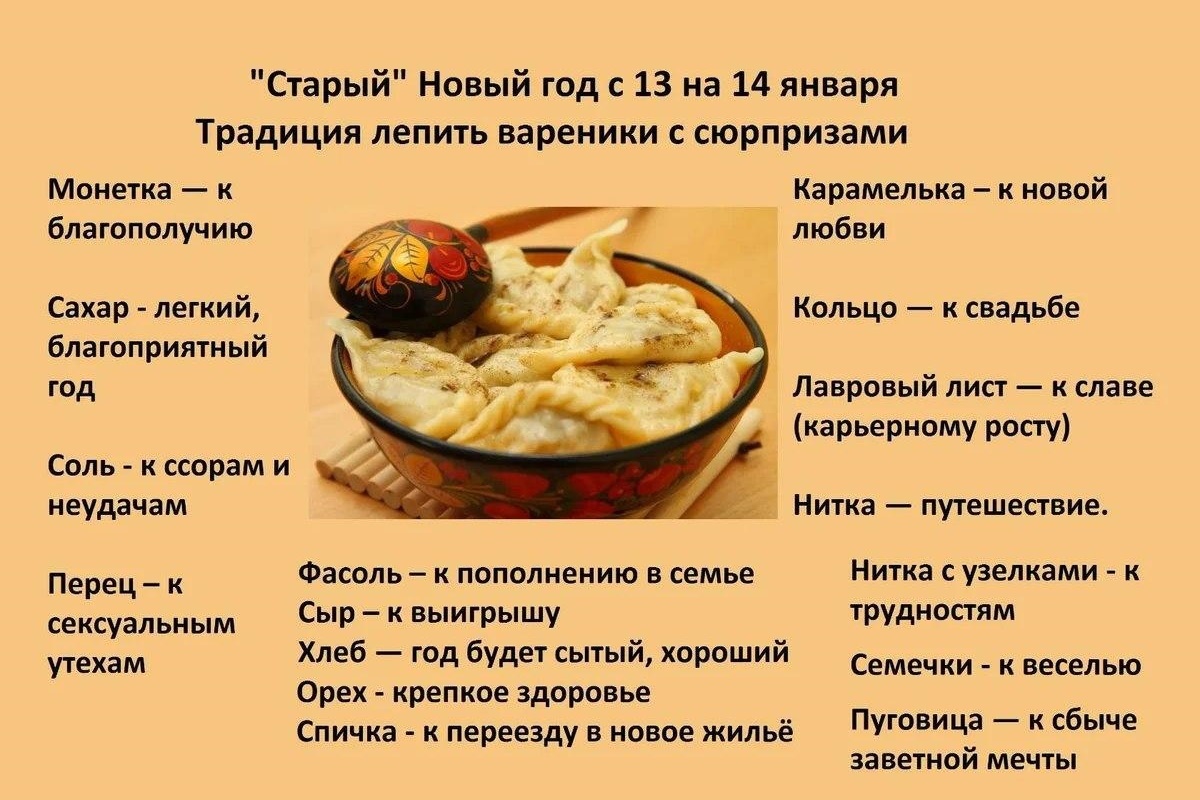 Вареники с сюрпризами на Старый Новый год