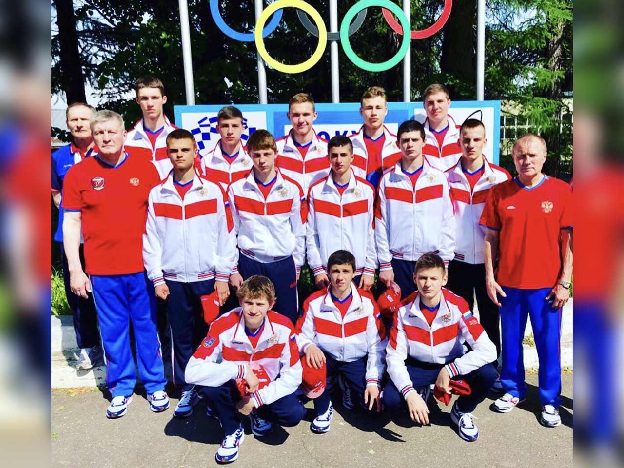 Сборная России перед вылетом в Румынию на первенство Европы